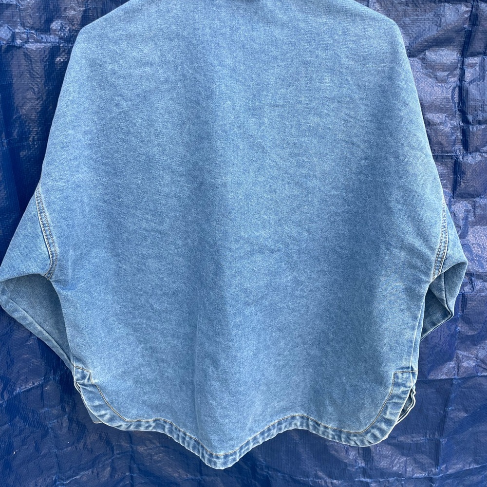Denim Button-Up Jacket Size Medium - image 6